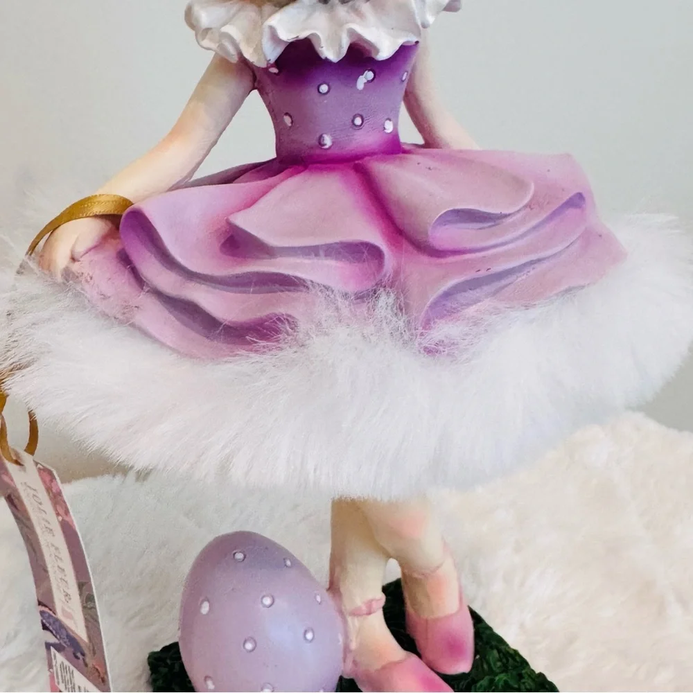 Jolie Fleur Easter Bunny Ballerina Girl In Purple Tutu NEW - Picture 2 of 8